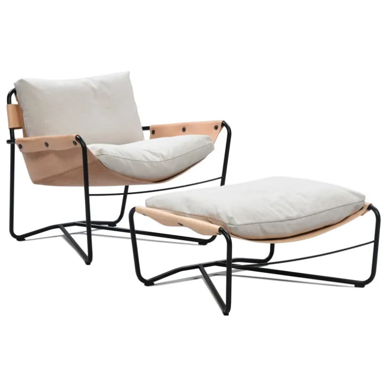 Interface Bug fåtölj, låg, naturligt läder Harness - Story 102