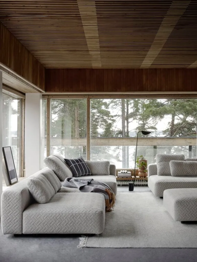 Interface Toast soffa, 405 cm, höger, Arc 05 beige