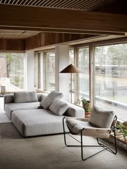 Interface Toast soffmodul m/ armstöd, 135 x 135 cm, Arc 80 vit