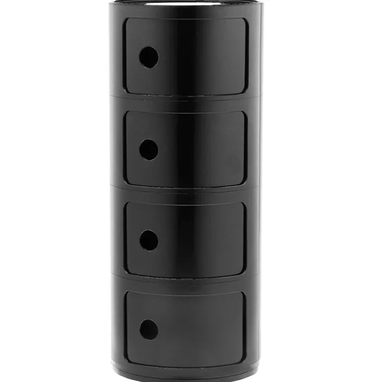 Kartell Componibili förvaringsmöbel, 4 fack, svart