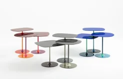 Kartell Thierry sidobord, 45 x 45 cm, vinröd