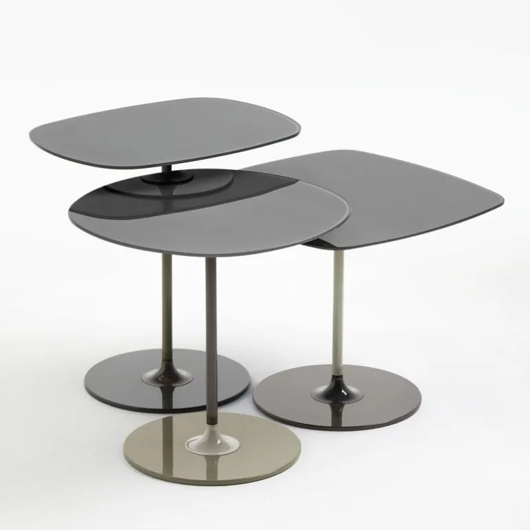 Kartell Thierry sidobord, 45 x 45 cm, grå