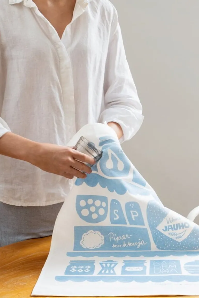 Kauniste Keittiössä kökshandduk, blå