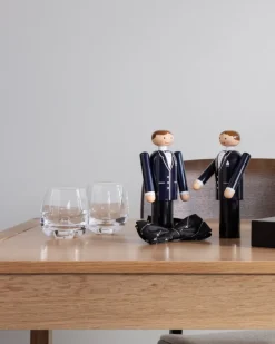 Kay Bojesen Denmark Brudgum, blå - svart - vit