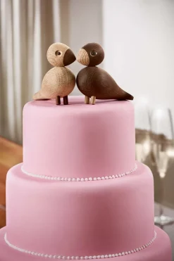 Kay Bojesen Denmark Lovebirds 2 delar, ek - rökt ek