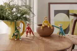 Kay Bojesen Denmark Träapa, mini, vintageblå