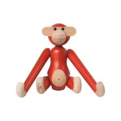 Kay Bojesen Denmark Träapa, mini, vintageröd