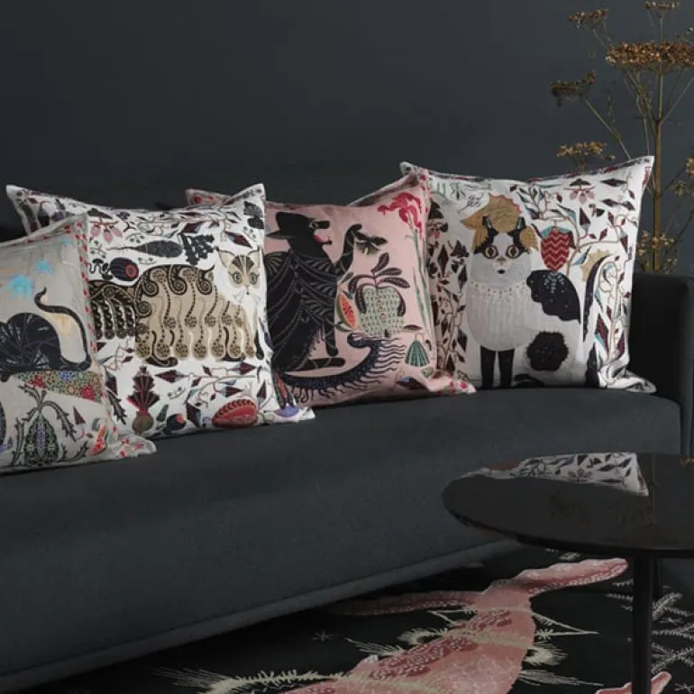 Klaus Haapaniemi & Co. Les Chats Ryder kuddfodral, linne