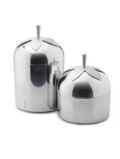 Klong Blad burk, stor, rostfritt stål