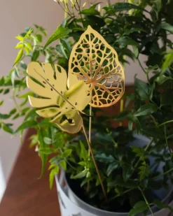 Klong Brass Leaves Water stöd för prydnadsväxter, 2 st