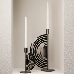 Klong Cirkus ljushållare, medium, svart