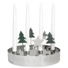 Klong Jubel adventsljusstake/vas, rostfritt stål