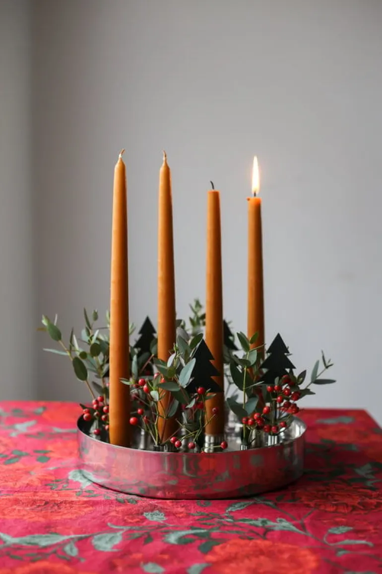 Klong Jubel adventsljusstake/vas, rostfritt stål