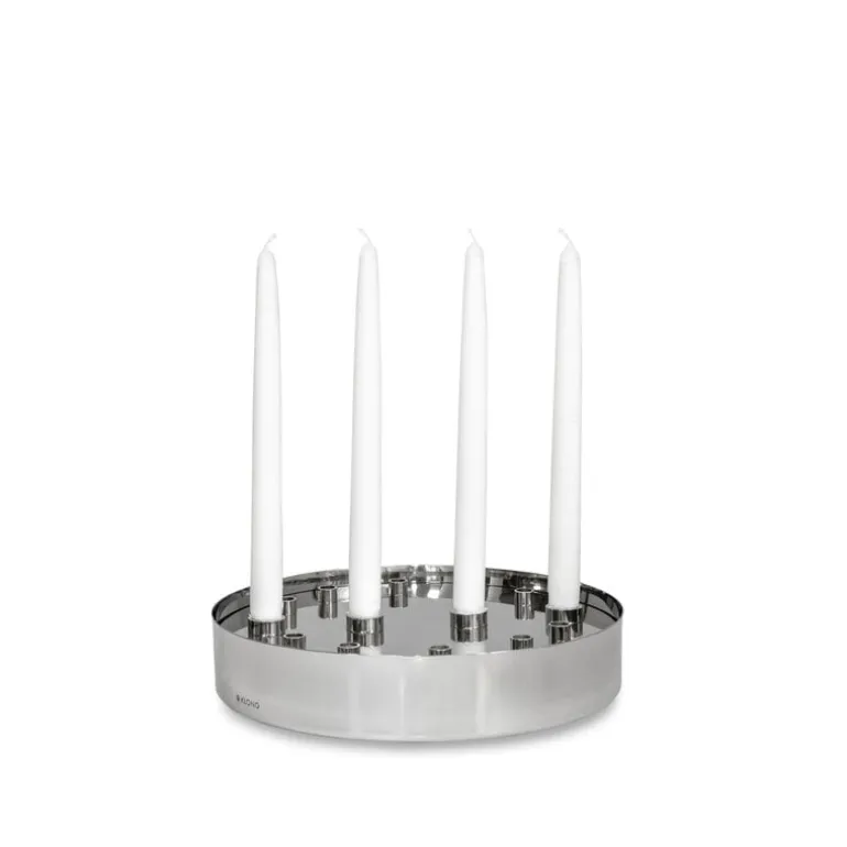 Klong Jubel adventsljusstake/vas, rostfritt stål