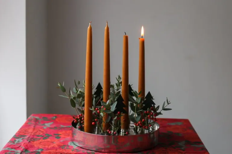 Klong Jubel adventsljusstake/vas, rostfritt stål