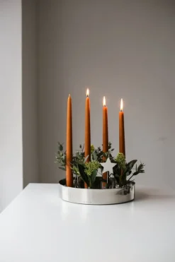 Klong Jubel adventsljusstake/vas, rostfritt stål