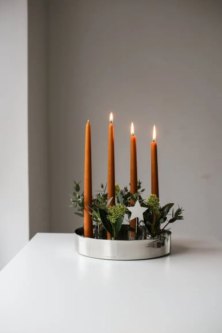 Klong Jubel adventsljusstake/vas, rostfritt stål