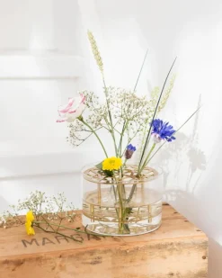 Klong Äng vas, liten, mässing