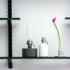 Klong Patina oljelampa, liten, vit