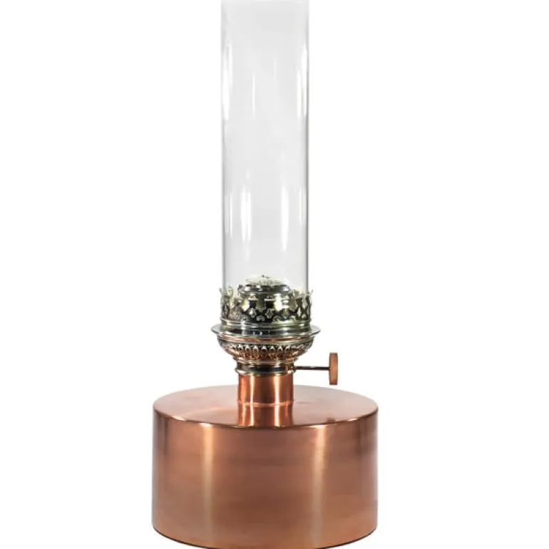 Klong Patina oljelampa, stor, koppar