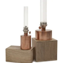 Klong Patina oljelampa, stor, koppar