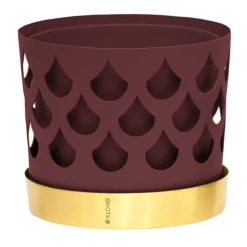 Klong Trio medium blomkruka, mörkröd