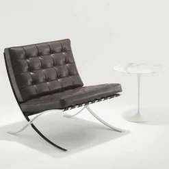 Knoll Tulip sidobord 51 cm, vit marmor