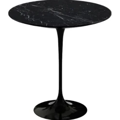 Knoll Tulip sidobord 51 cm, svart marmor