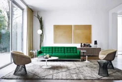 Knoll Tulip sidobord 51 cm, svart marmor