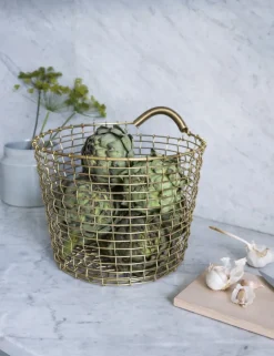 Korbo Bin 16 trådkorg, mässing