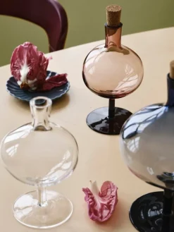 Kosta Boda Bod flaska, 230 mm, vinröd - kork