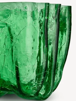 Kosta Boda Crackle vas, 175 mm, grön