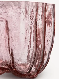 Kosta Boda Crackle vas, 175 mm, rosa