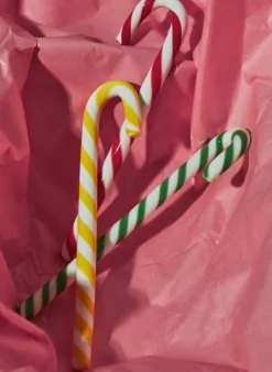 Kosta Boda Polkagris i glas, 170 mm, vit - grön