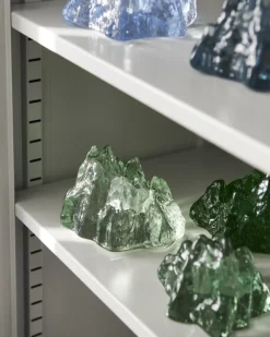 Kosta Boda The Rock ljuslykta, 91 mm, blågrön