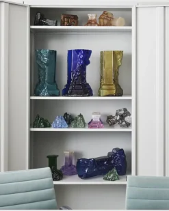 Kosta Boda The Rock ljuslykta, 91 mm, blågrön