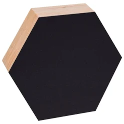 Kotonadesign Anslagstavla hexagon, 26 cm, svart