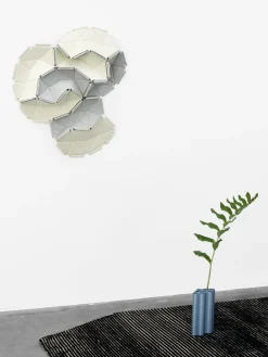 Kvadrat Clouds tygplattor, 8 st, grå - vit