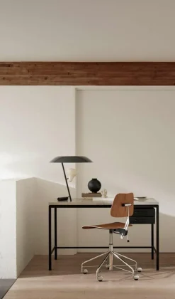 Labofa Heritage 65 skrivbord, 2 lådor, Thala-kalksten - svart