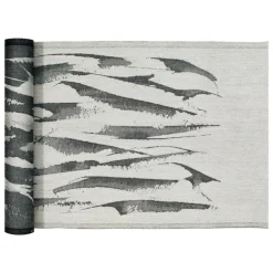 Lapuan Kankurit Aallokko bastuöverdrag, 46 x 60 cm, linne - svart