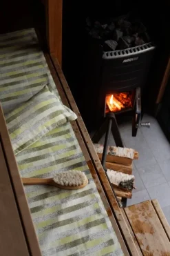 Lapuan Kankurit Hohto bastukudde, vit - grön