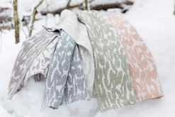 Lapuan Kankurit Jäkälä jättehandduk, vit - kanel