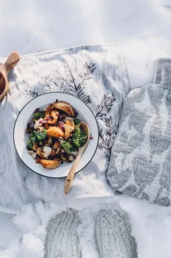 Lapuan Kankurit Jäkälä varmvattenflaska, vit - grå