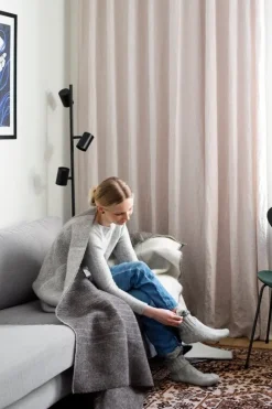 Lapuan Kankurit Kaamos filt, 150 x 200 cm, vit - naturbrun