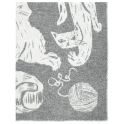 Lapuan Kankurit Kissanpäivät filt, grå - vit