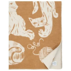 Lapuan Kankurit Kissanpäivät filt, cognac - vit