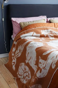 Lapuan Kankurit Kissanpäivät filt, cognac - vit