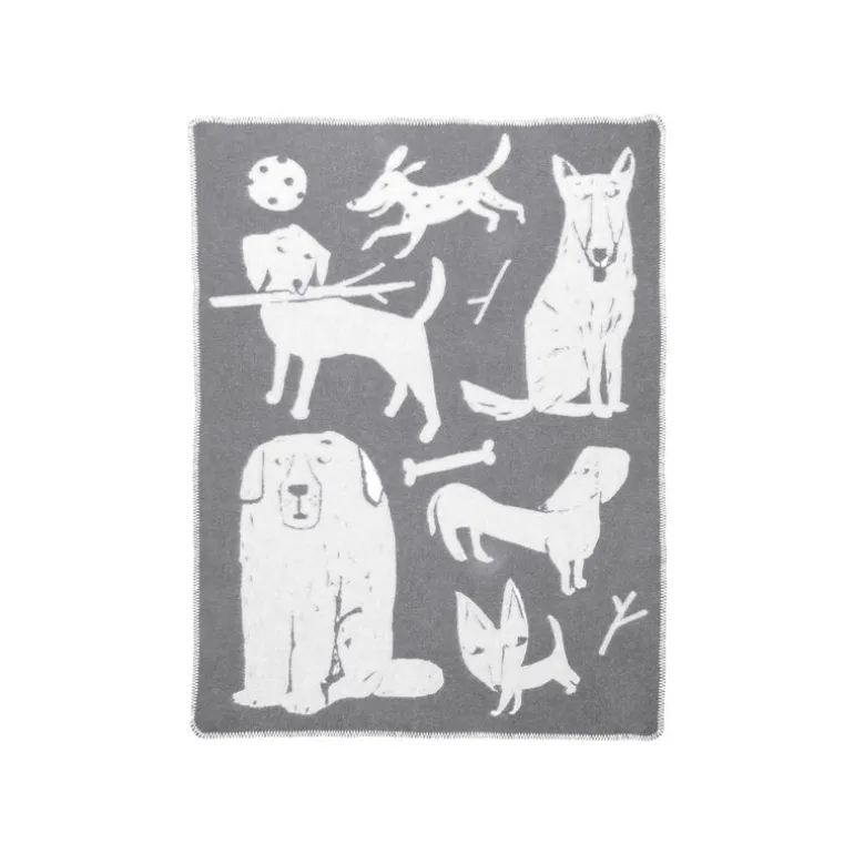 Lapuan Kankurit Koirapuisto filt, 90 x 130 cm, grå - vit
