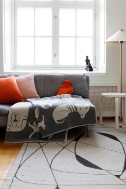 Lapuan Kankurit Koirapuisto filt, 130 x 180 cm, grå - vit