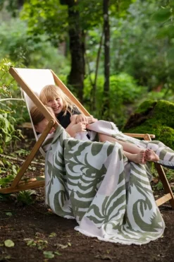 Lapuan Kankurit Kuutamo filt, 130 x 180 cm, oliv - rosa